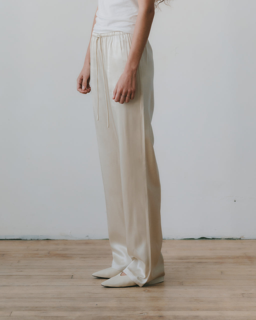 SILK DRAWSTRING PANT