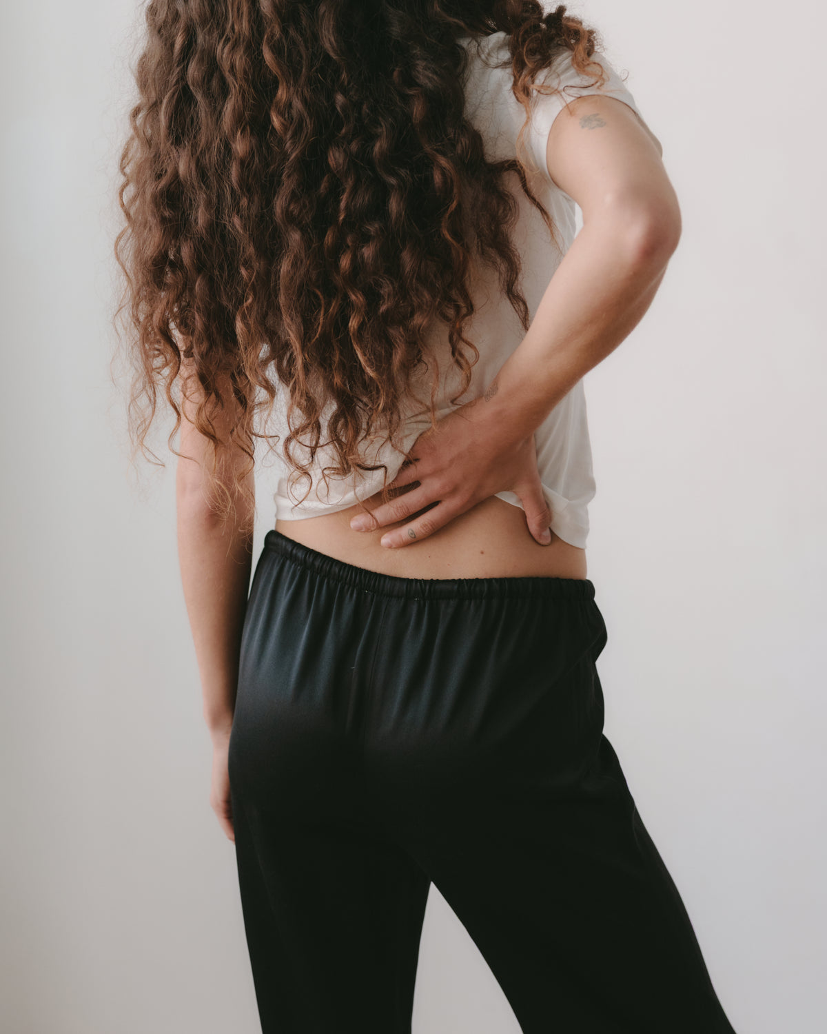 SILK DRAWSTRING PANT