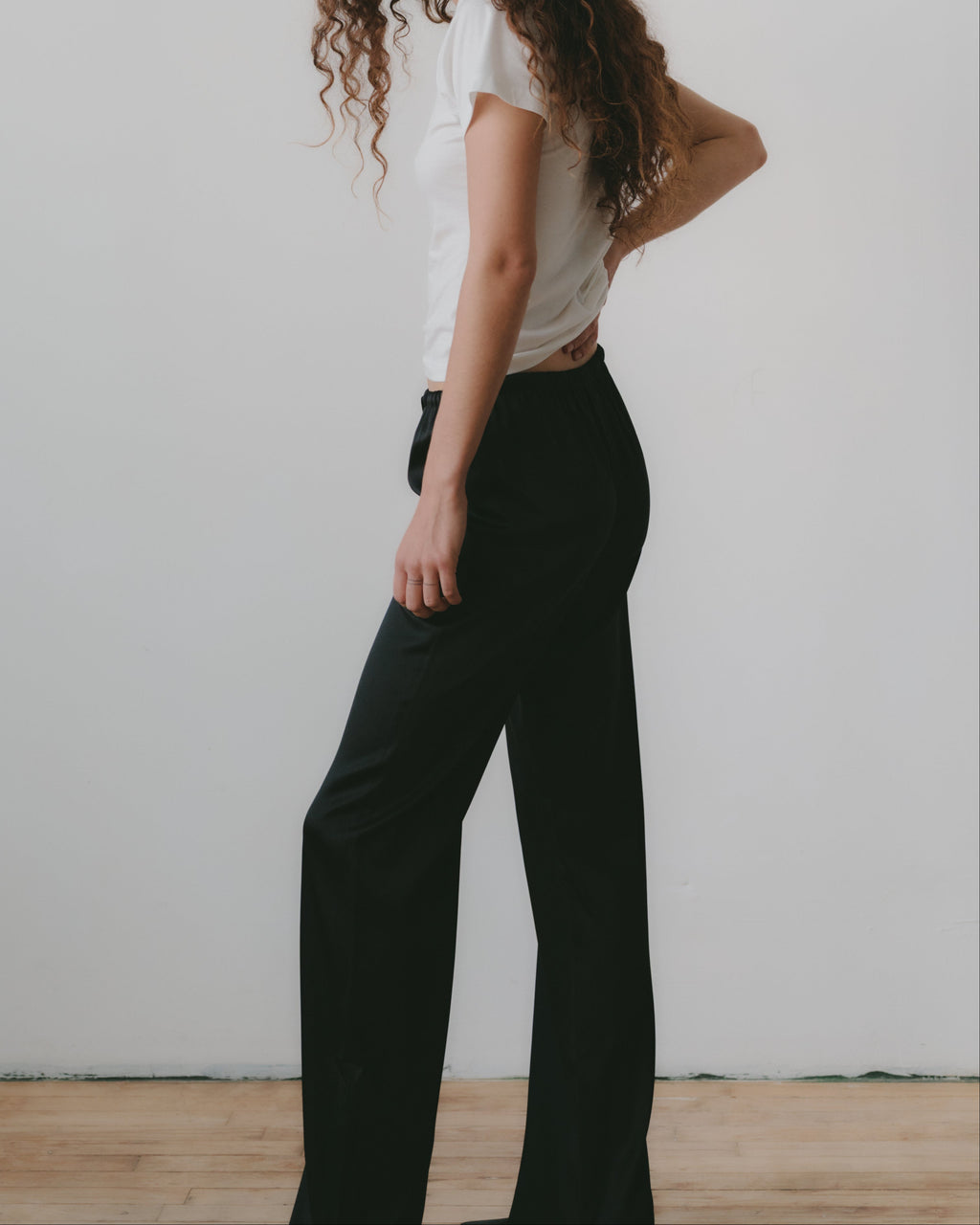 SILK DRAWSTRING PANT